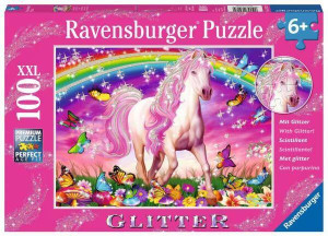 Puzzle 100 XXL z brokatem Jednorożec 139279