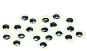 Ruchome oczka świecące w ciemności 12mm, 20 sztuk