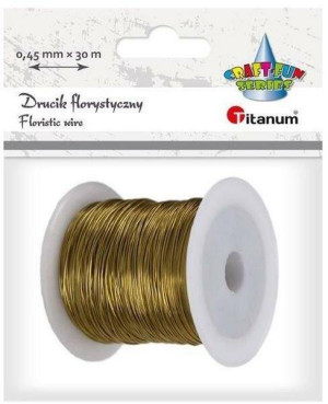Drucik florystyczny. Złoty 0,45mmx30m
