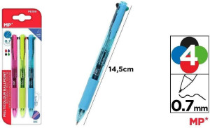 Długopis 4-kolorowy 0.7mm 3szt