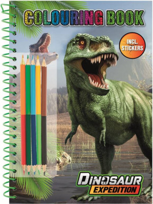 Kolorowanka dinozaur + kredki