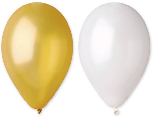 Balony Gemar metaliczne złote i perłowe MIX 50szt