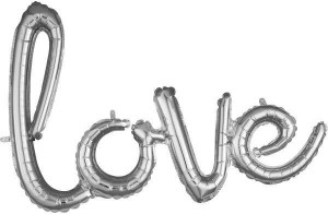Balon foliowy Love srebrny