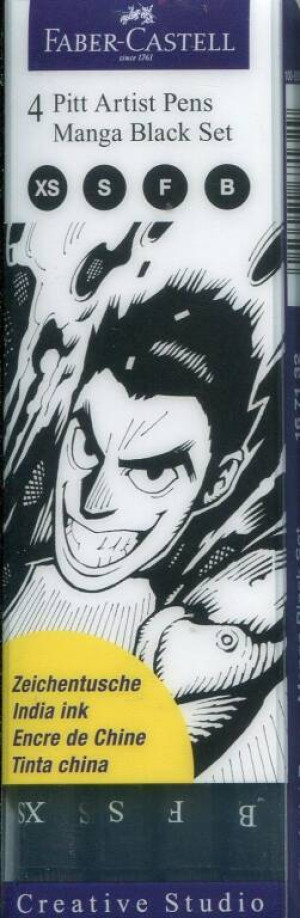 Pitt Artist Pens Manga Black Set