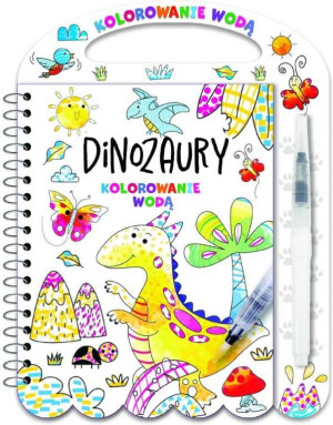 Kolorowanie wodą. Dinozaury