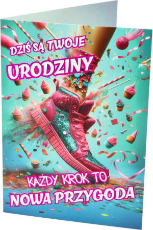 KARNET URODZINY B6 Z KOP WKLEJANY NER URD-071 FO