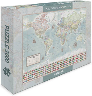 Puzzle 2000 - Świat polityczny m. stylizowana