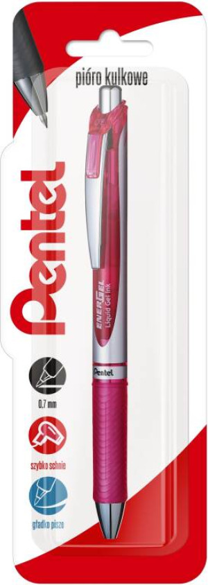 Pióro kulkowe 0,7 mm EnerGel BL77 różowy 1 szt.
