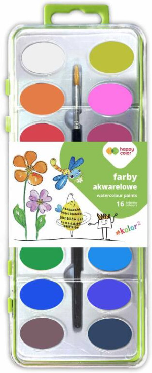 Farby akwarelowe 16 kolorów HAPPY COLOR
