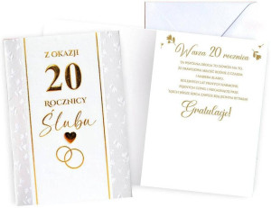 Karnet Rocznica ślubu 20