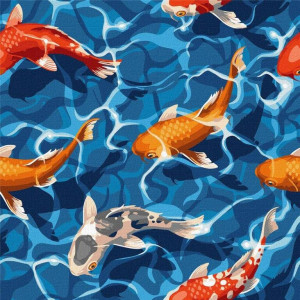 Malowanie po numerach: Japoński karp 40 x 40cm