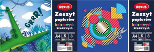 Zeszyt papierów kolor. kredowanych A4/8K