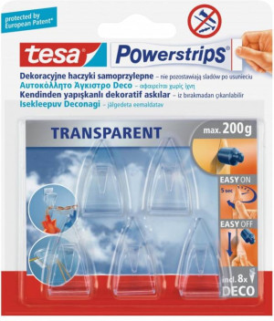 Haczyk dekoracyjny samoprzylepny przezroczysty5szt