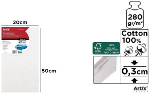 Tablica malarska 20x50x0,3cm 280G/m2