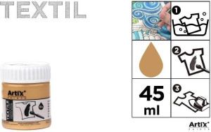 Farba do tkanin 45ml złota (6szt)