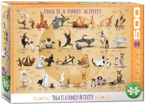 Puzzle 500. Yoga dogs