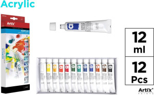 Farba tempera 12ml 12 kolorów