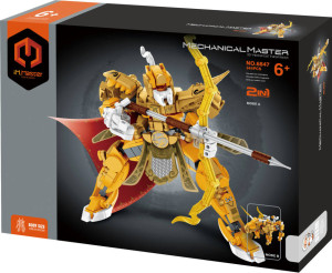 Klocki Robot Tygrys żółty 2w1 344el