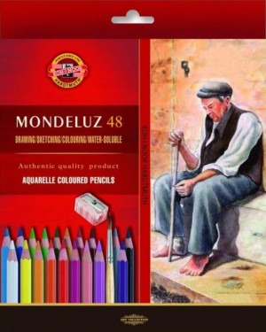 Kredki Mondeluz 48 kolorów + pędzel