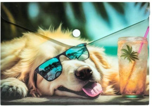 Koperta A5 PP na napę z nadrukiem Chillout Dog