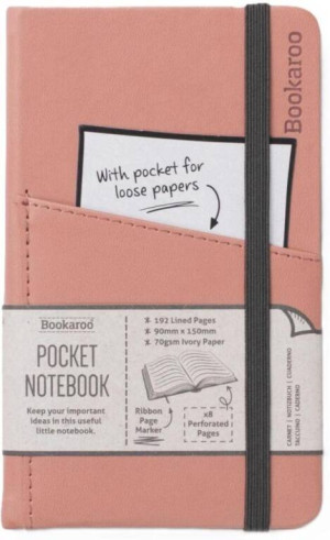 Bookaroo. Notatnik Journal Pocket A6, pudrowy