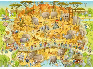 Puzzle 1000 Funky ZOO, Afrykańskie ZOO