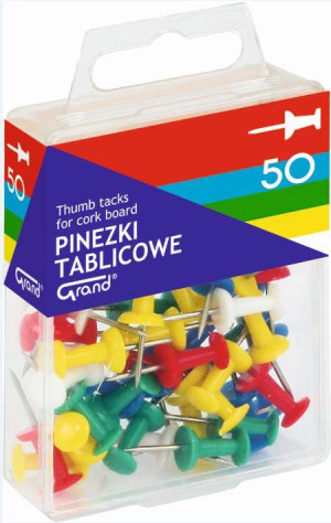 Pinezki tablicowe kolorowe GRAND