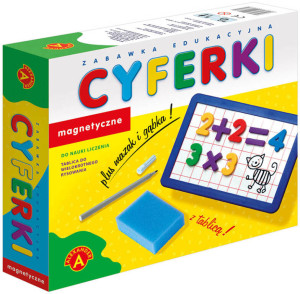Cyferki magnetyczne w pudełku