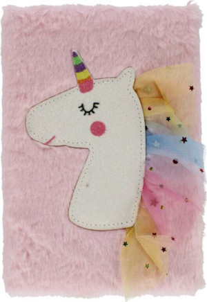 Notes A5 pluszowy pastelowy Unicorn