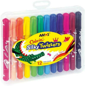 Kredki Silky Twisters, 12 kolorów