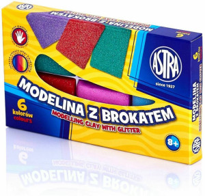 Modelina z brokatem