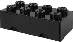 LEGO(R) pojemnik klocek z szufladami ósemka czarny