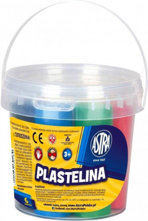 Plastelina w wiaderku. 6 kolorów