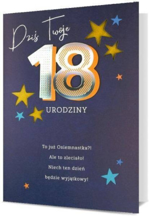 KARNET URODZINY 18 B6 Z KOP PD HM200-2781