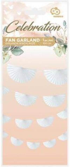 Girlanda papierowa W&C Wachlarze biała 300cm