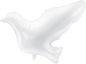 Balon foliowy Gołąb biały 77x66cm