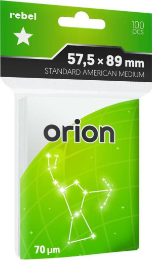 Koszulki na karty Rebel (57,5x89 mm) Orion Medium, 100 sztuk