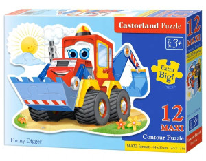 Wesoła Koparka. Puzzle maxi 12 elementów