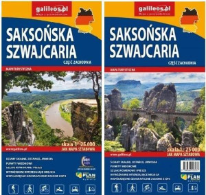 Mapy turystyczna. Czeska i Saksońska Szwajcaria