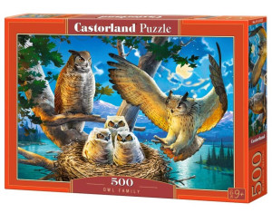 Castor. Puzzle 500. Owl Family