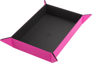 Gamegenic: Magnetic Dice Tray - Rectangular - Black/Pink