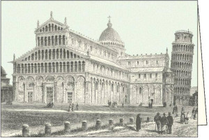 Karnet z kopertą. Pisa Piazza Miracoli