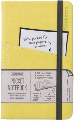 Notatnik A6. Bookaroo. Journal Pocket. Limonkowy