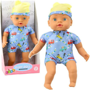 Lalka bobas niebieskie ubranko 31cm