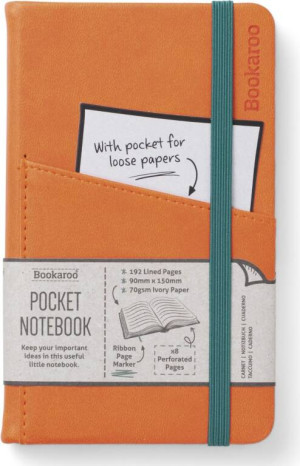 Bookaroo Notatnik Journal Pocket A6. Pomrańczowy