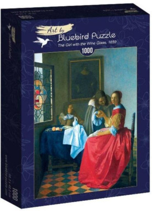 Puzzle 1000 Dziewczyna z kieliszkiem wina