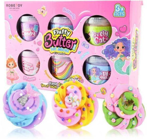 Slime z akcesoriami Fluffy Butter Pink