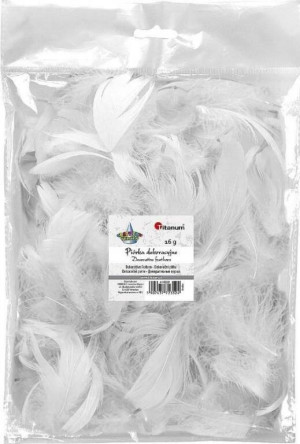 Piórka puch 16g, białe