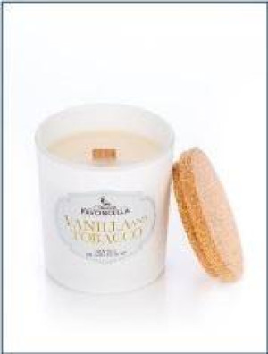 Świeczka sojowa Vanilla and Tabacco biała 135g
