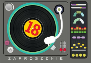 Zaproszenie. Urodziny 18 DJ. ZZ-055 (5 szt.)
